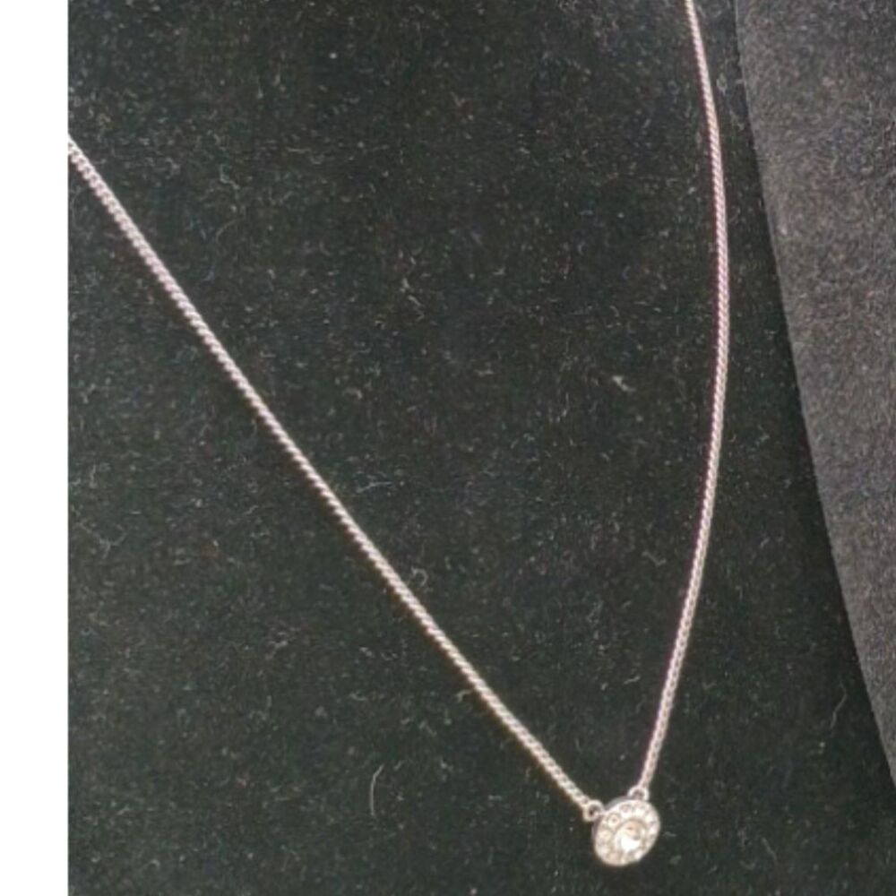 Givenchy Silver and Crystal Pendant Necklace